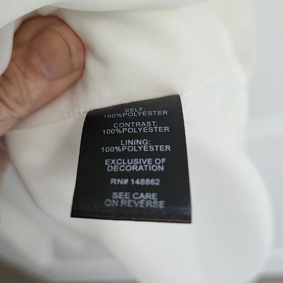 TORRID Babydoll Chiffon Clip Dot White Tunic Sz 1 - Picture 6 of 7